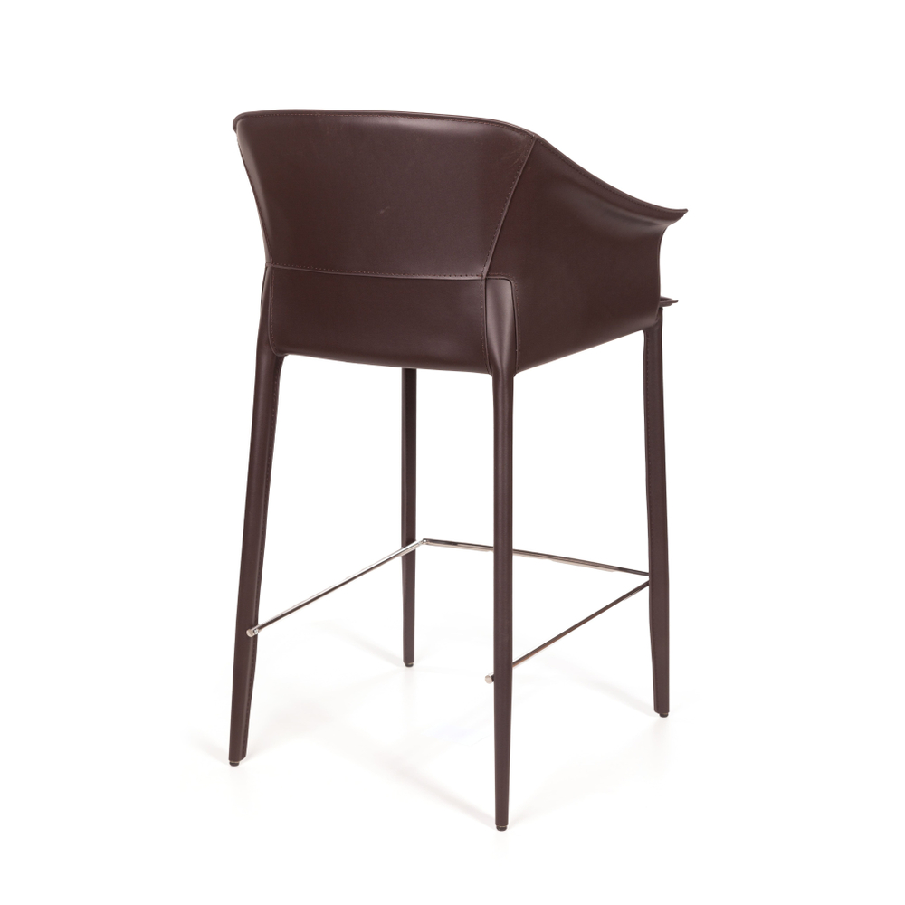 Стул полубарный GIO, кожа коричневый