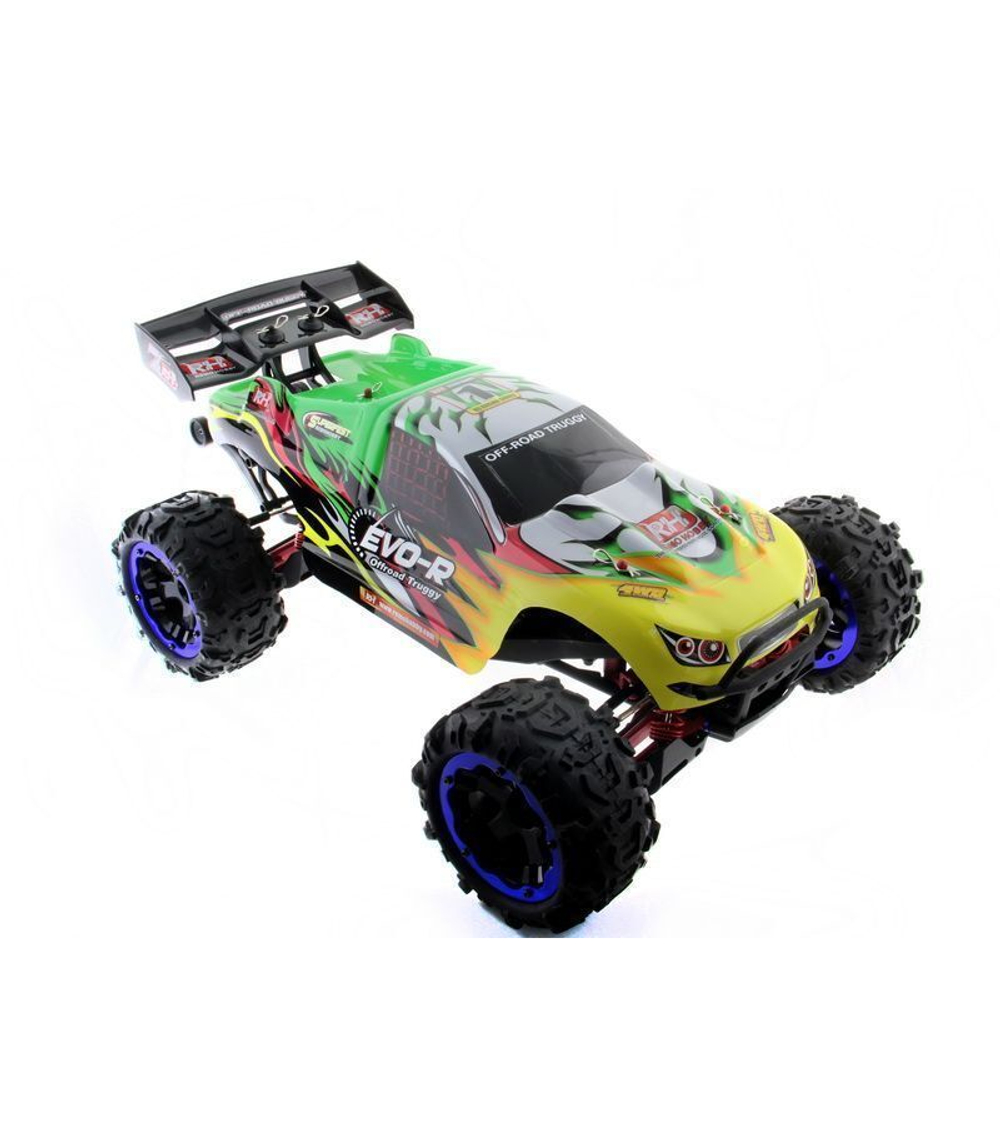 Радиоуправляемая трагги Remo Hobby EVO-R Brushless UPGRADE (зеленая) 4WD 2.4G 1/8 RTR