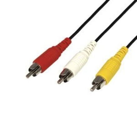 Шнур REXANT 3 RCA - 3 RCA, 10 м, черный (10 шт./уп.)