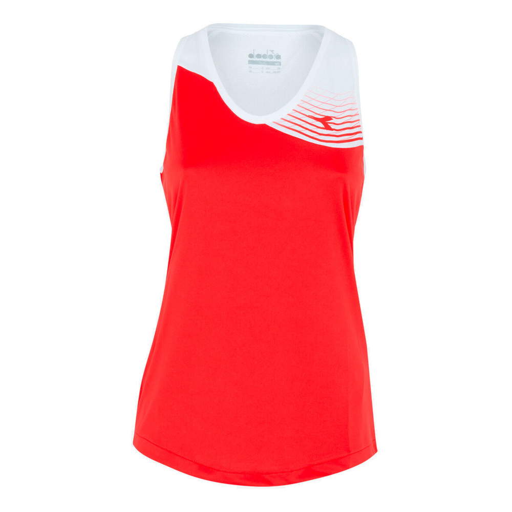 Женская теннисная майка Diadora Court Tank Top Women - Red, White