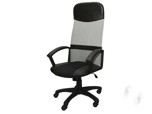 Кресло Элегант L2 (пластик черный/ткань сетка серая)