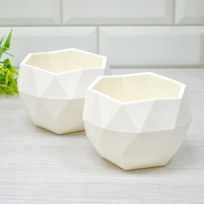 Набор Кашпо Топаз 0,45л, белый/белый