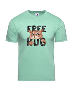 Футболка Free hug unisex прямая зеленая