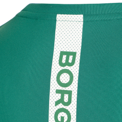 Мужское теннисное поло Björn Borg ACE Stripe T-Shirt Men - Green