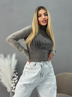 Оптом водолазка тренд 40-48 серая