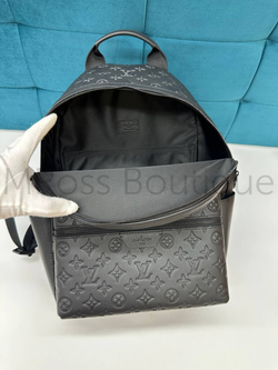 Мужской черный рюкзак Louis Vuitton Discovery PM с узором монограм