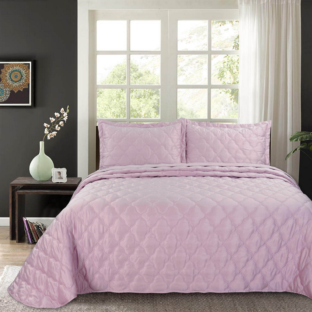 Покрывало 240x260 и 2 наволочки 50х70 Sofi De MarkO Одри розовое