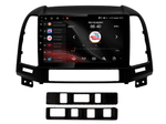 Магнитола для Hyundai Santa Fe 2006-2012 (рамка черная) - Vaycar VA23-0008 на Android 13, 8-ядер, 4G SIM-слот