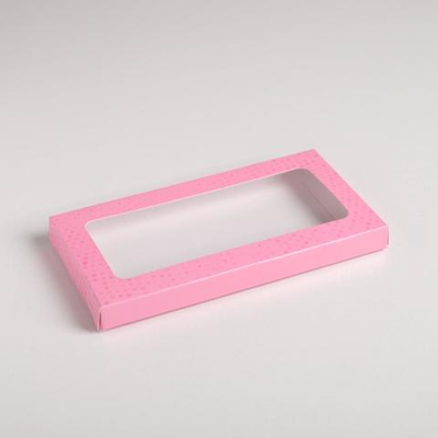 Коробка для шоколада "Для сладкой жизни", с окном, 17,3*8,8*1,5 см