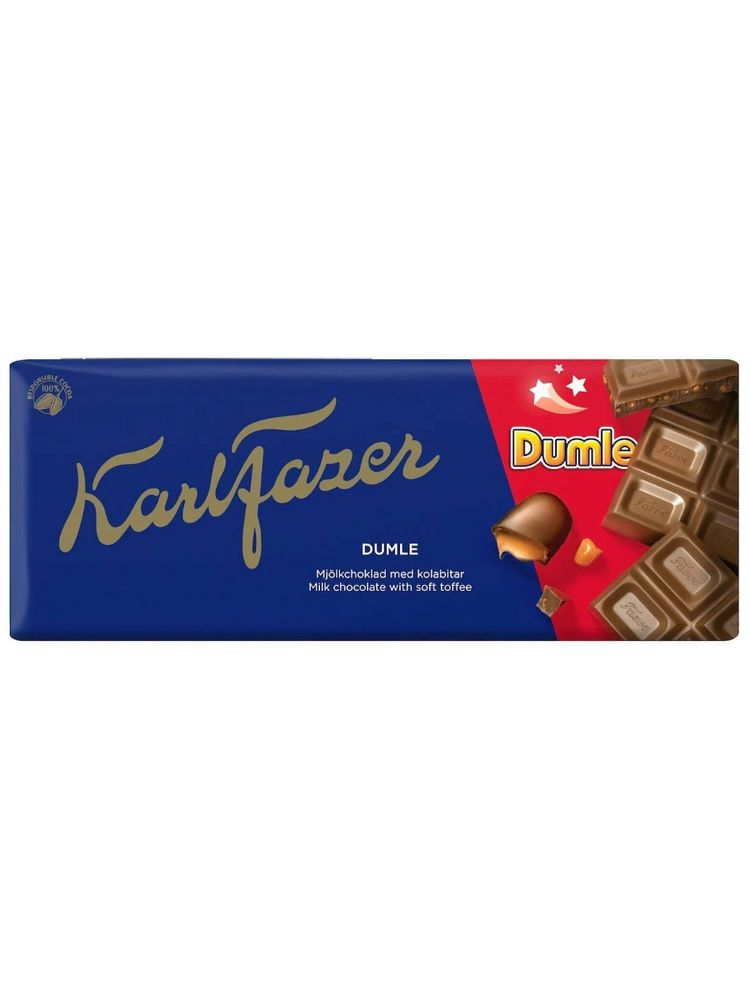 Шоколад молочный Fazer Dumle с мягкой карамелью 180 г x 2 шт