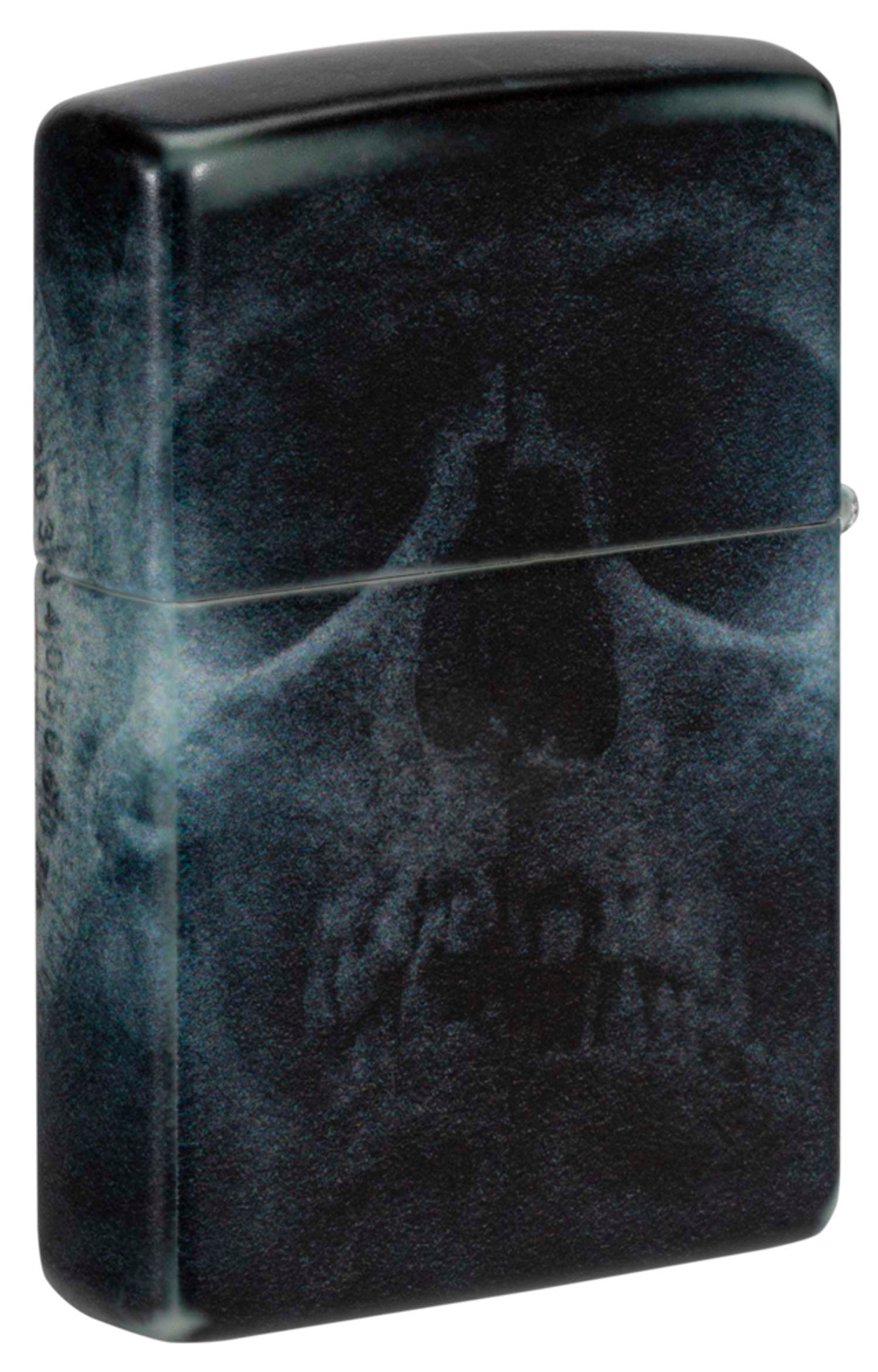 Зажигалка Zippo Compass Ghost с покрытием Glow In The Dark Green, латунь/сталь, черная, 38x13x57 мм