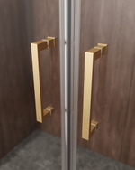 Дверь в проём Cezares MOLVENO-BF-2-170-C-BORO-IV, 170х195, профиль брашированное золото, прозрачное стекло