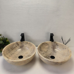 Раковина из оникса ПАРА! Bowl Grey TinLip BO-62977 45*45*17 42