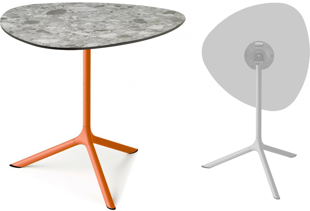 Стол ламинированный обеденный складной Scab Design Tripe Maxi Folding, терракотовый, зернистый