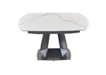 Стол обеденный раскладной Даймонд MC22128DT, 137(205)х90х77 см, белый мрамор