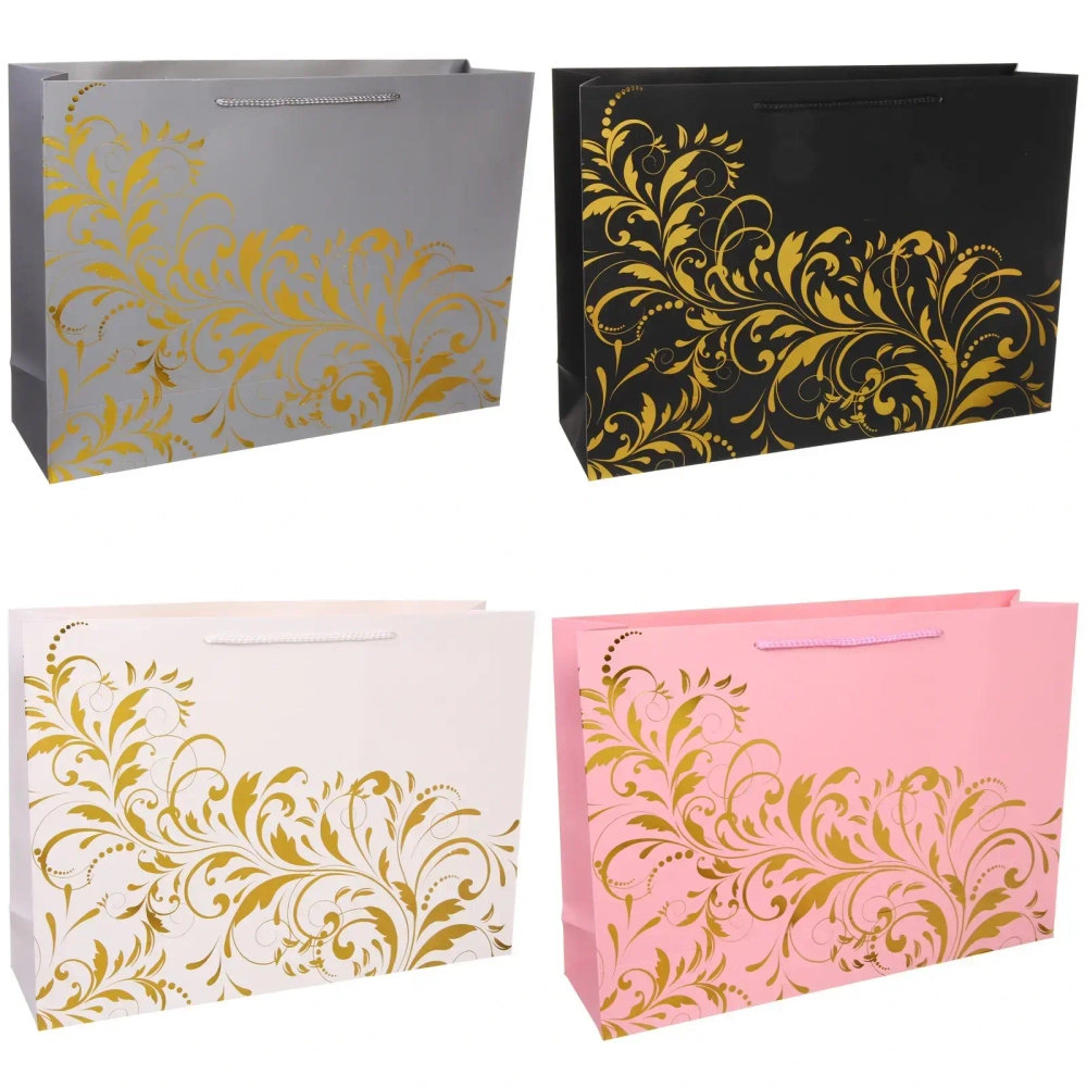 Пакет подарочный «Блестящий орнамент» 44*31*12 см, микс