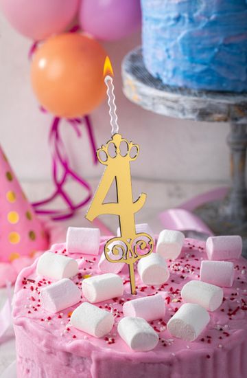 Свеча - топпер цифра "4"