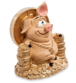 RV-614 Статуэтка Свинка «Желаю богатства»