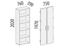 Стеллаж закрытый Альфа 63 531