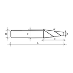 Фреза коническая твердосплавная 3 мм VM2CT-030-4 60HRC