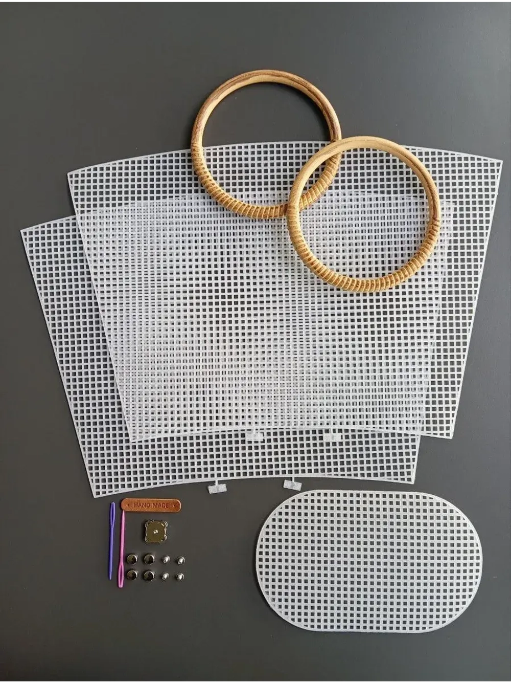 Набор для сумки пластиковая канва и фурнитура