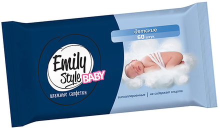 Emily Style Влажные салфетки для детей 100шт