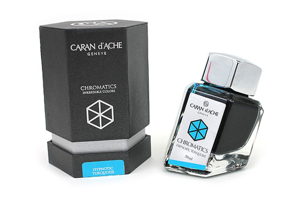 Флакон с чернилами Carandache CHROMATICS Hypnotic Turquoise 50мл (8011.191)
