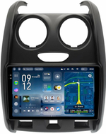 Магнитола для Renault Duster 1 2015-2020, Lada Largus 2021+ (мультируль/джойстик, рамка большая матовая) - Teyes CC4-PRO монитор 9.5" 2K QLED на Android 13, Snapdragon 778G, AI, CarPlay, DSP, 4G SIM-слот