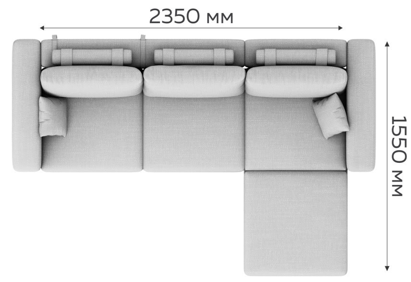 Угловой диван Бренд-2 с оттоманкой