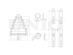 Пыльник ШРУСа (к-т) UNIO DUC-30055K