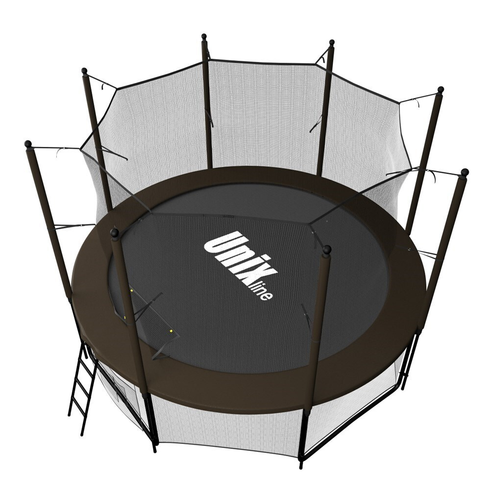 Батут UNIX line 8 ft Black&amp;Brown (inside)