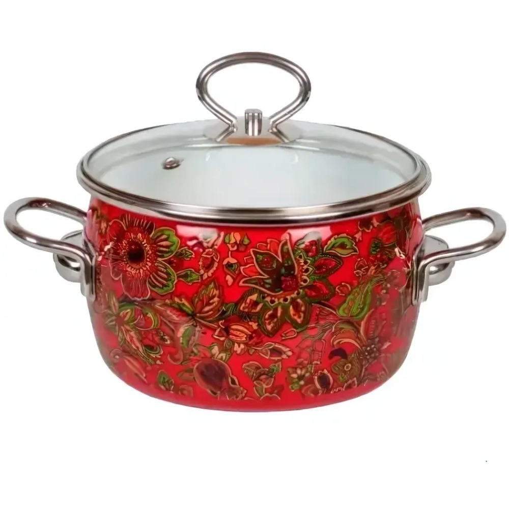 Кастрюля сф. 5л «Imperio» вишн 8SA245S