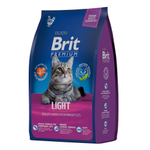 Сухой корм для кошек с избыточным весом BRIT PREMIUM с курицей Cat Light, 2кг