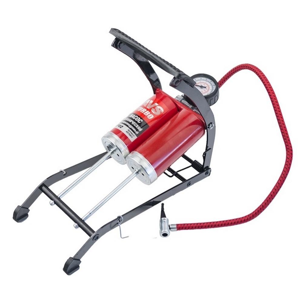 Насос ножной AVS FP02 с манометром