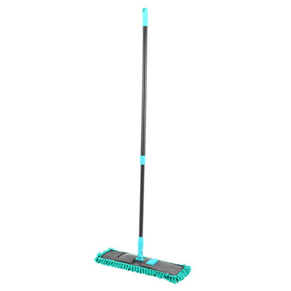 Швабра КОМПЛЕКТ флаундер 40 см + МОП синель (ТИП К) + черенок 70-120 см, ЛЮБАША БЮДЖЕТ, 700051