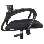 Кресло оператора Helmi HL-M95 (695) "Airy", спинка сетка черная/сиденье ткань TW черная, механизм качания