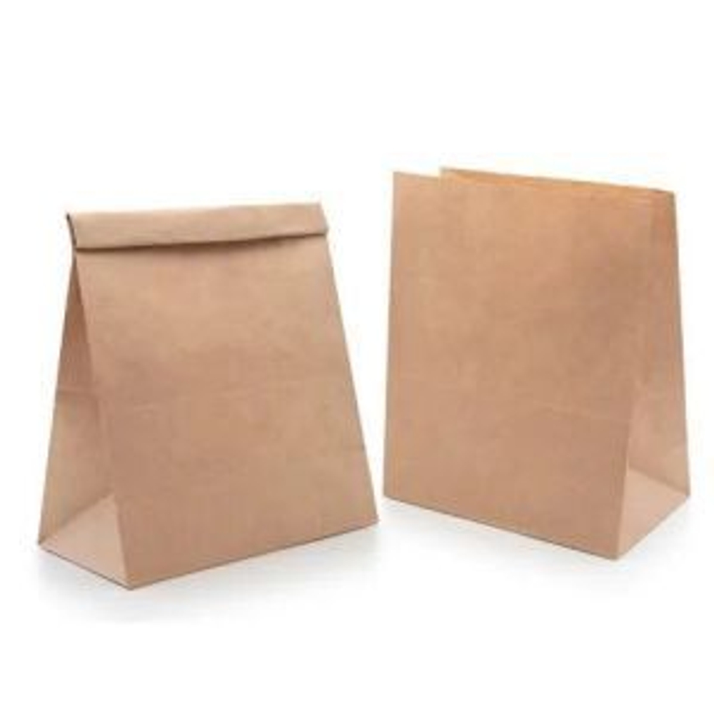 Пакет подар. бумажн. 37*32*20 см, 90 гр/м2 крафт без рисунка, БЕЗ РУЧЕК