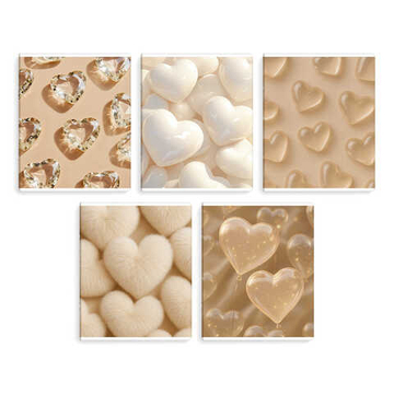 Тетрадь, 48 л, клетка, БЕЖЕВЫЕ СЕРДЦА /А5