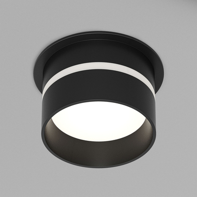 DK2404-BK Встраиваемый светильник влагозащ., IP 44, до 15 Вт, GU10, черный, алюминий