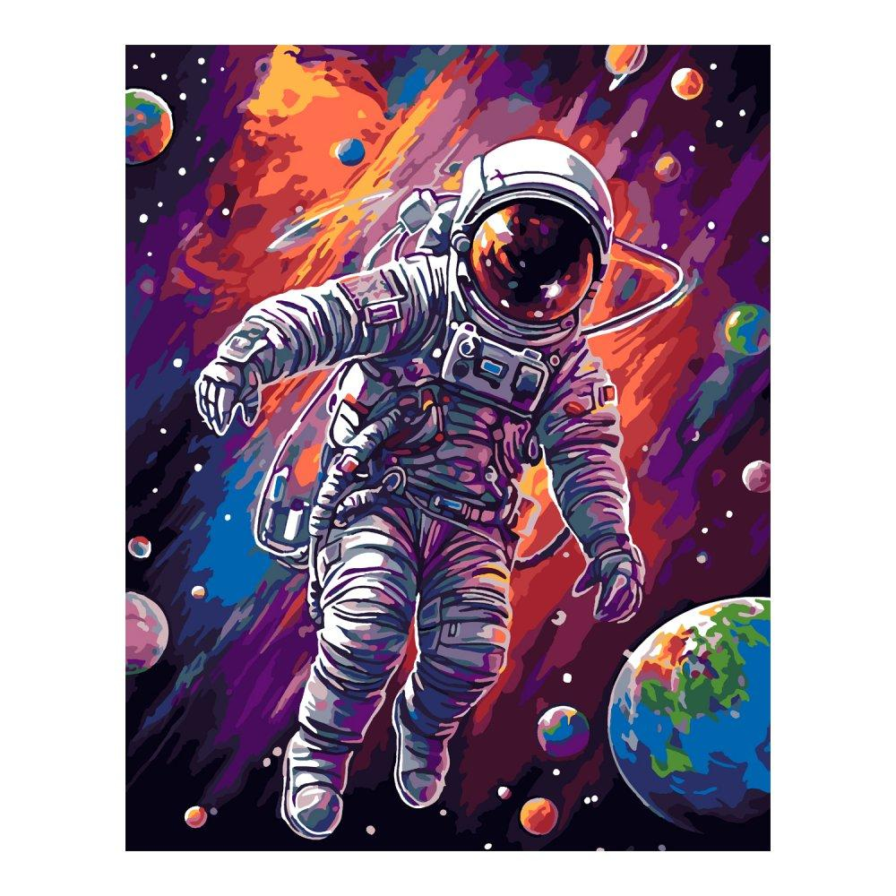 Картина по номерам 40*50см "Космонавт" (на подрам.) (Lori)