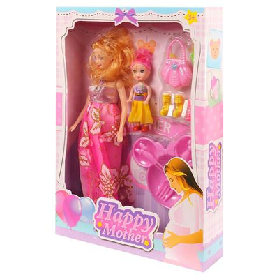 Кукла тип Модель с ребенком коробка ZR-506C