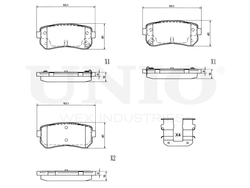 Колодки тормозные диск. задние UNIO BRP-20041