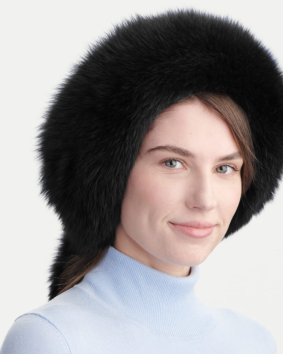 Шапка из меха лисы