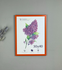 Фоторамка 30х40 см оранжевая, без фактуры, арт. 3040.746773