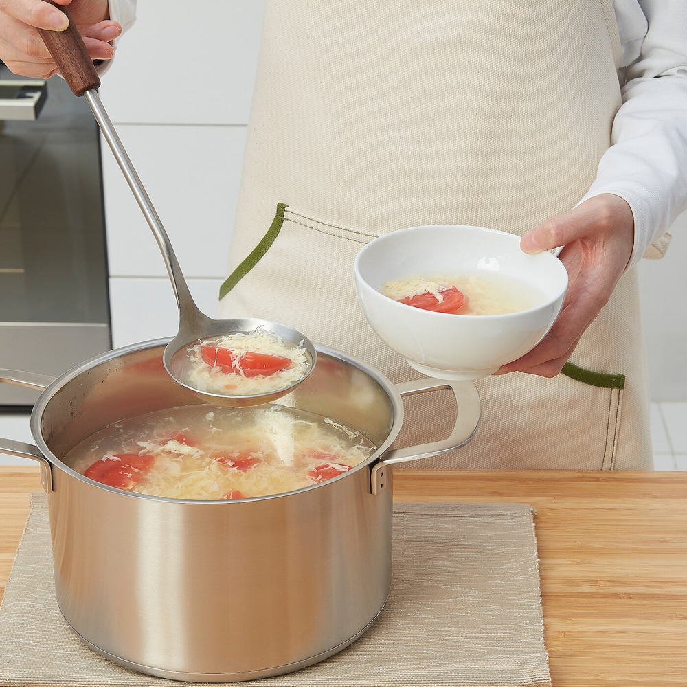 Половник IKEA SLITSTARK (СЛИСТАРК), Нержавеющая сталь, Орех, 34 см