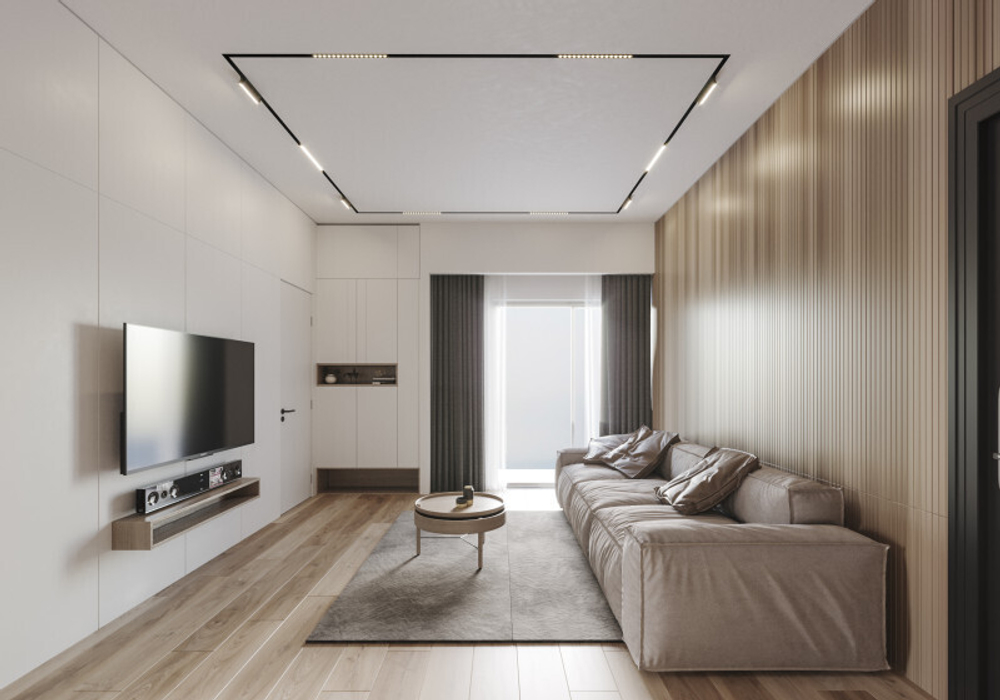 TR2023-BK Профиль-трек SMART ONE, для натяжных потолков, 3 м, алюминий, черный