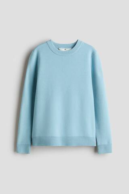 H&M Тонкий вязаный свитер, синий