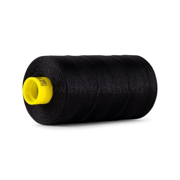 Нитка Gutermann Mara 70 (700 метров), 1 кат., для плотных тканей | _2111 ультра черный (Arta 170)