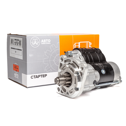 Стартер редукторный, TATA, дв. MWM, 12 В, 2.8/4.2 кВт, 9 зуб. (ан. 9-142-801, AZJ3218)