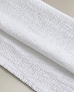 Zara Home - Льняное банное полотенце с вафельной текстурой, белый, 30х50 см